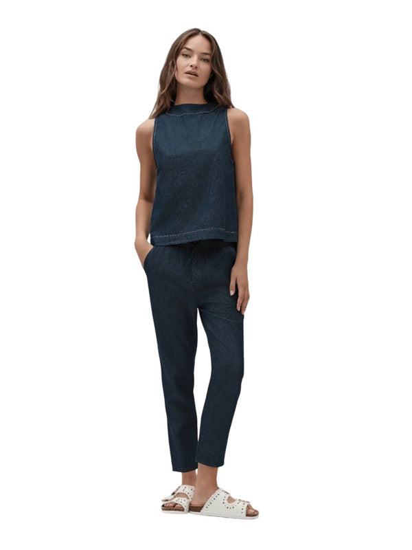 White Wise top chambray WW30261