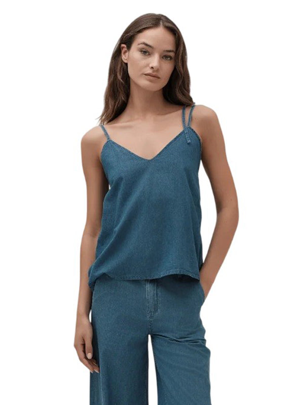 White Wise canotta chambray WW30264