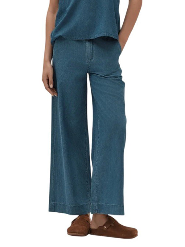 White Wise pantalone chambray WW30257
