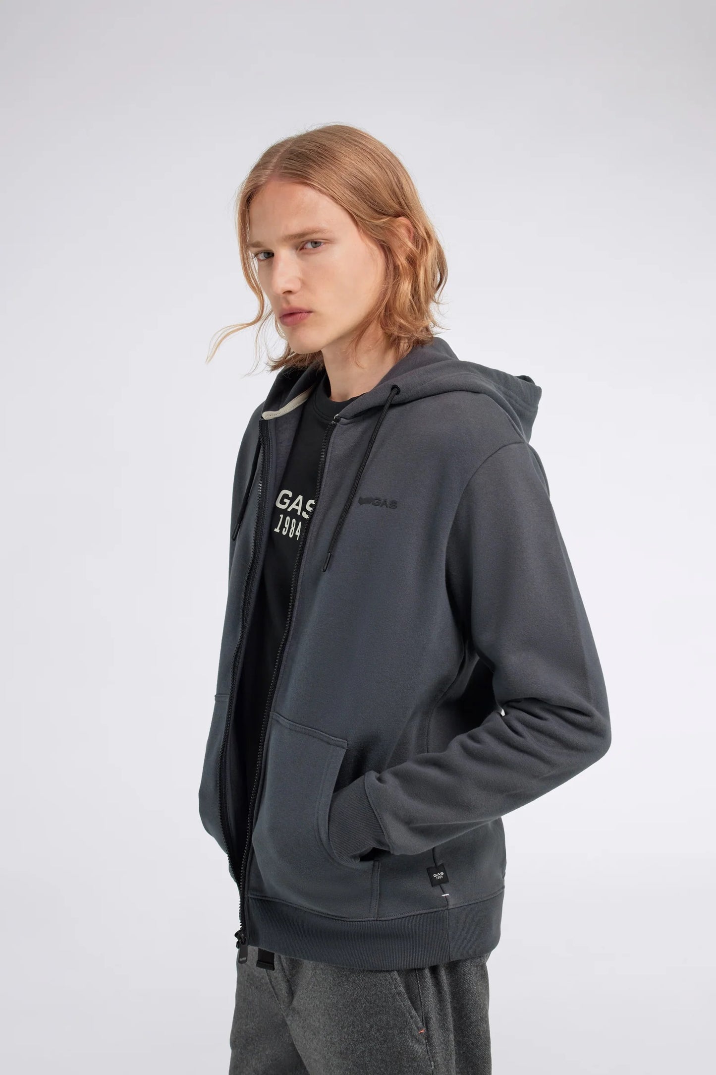 Gas Jeans felpa zip A7824
