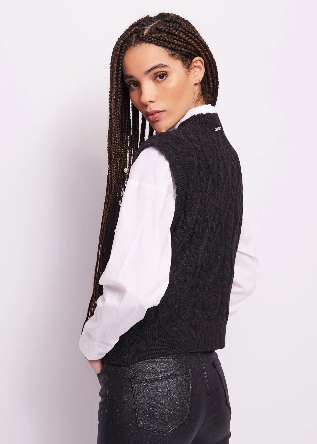 Denny Rose gilet in maglia 421ND53023