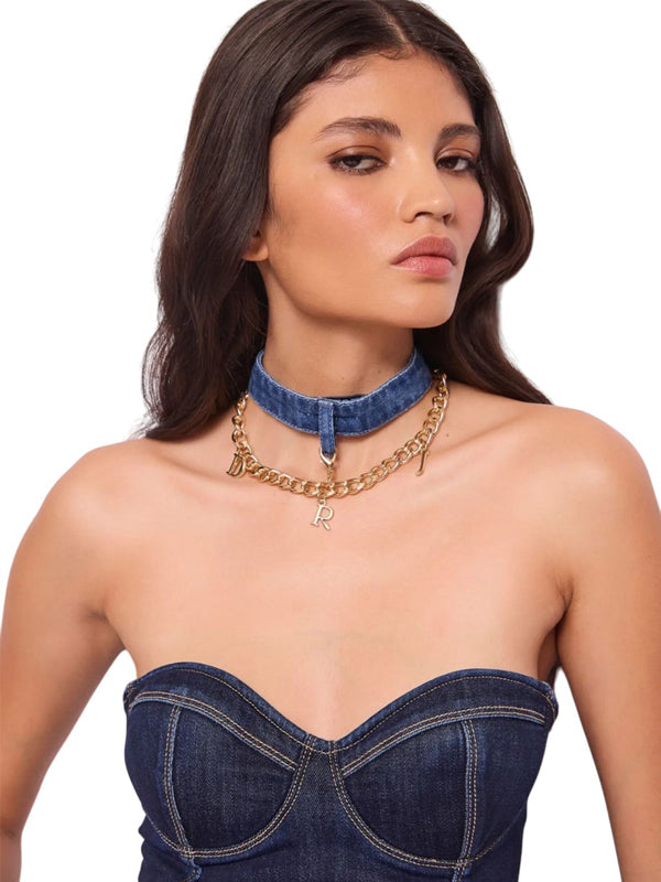 Denny Rose collana in denim 511ND96004